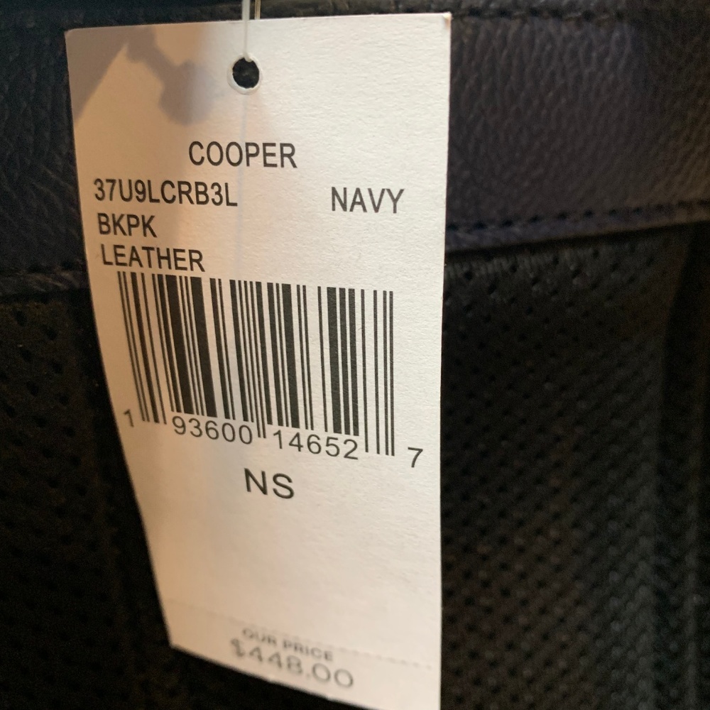 MK Leather Navy Cooper Backpack - Picture 6 of 6